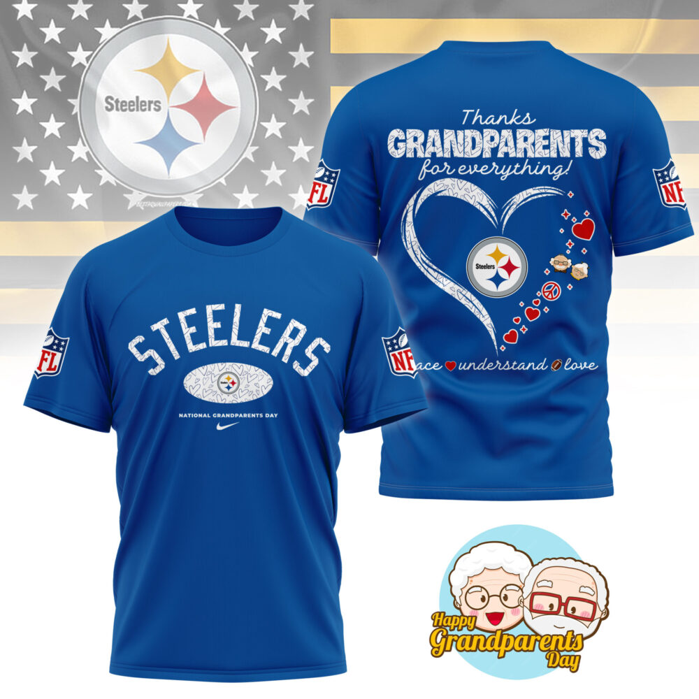 Pittsburgh Steelers | Premium National Grandparents Day 3D Shirt NY - Royal Blue