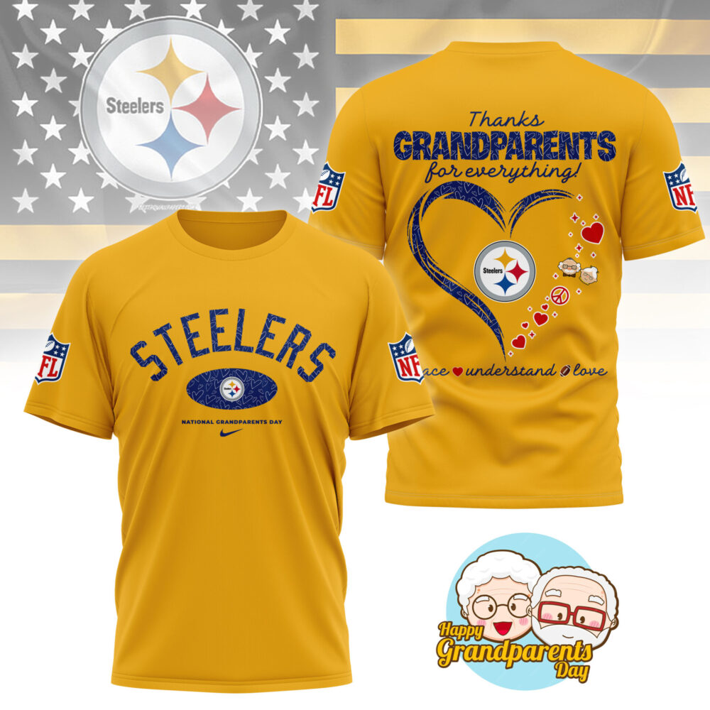 Pittsburgh Steelers | Premium National Grandparents Day 3D Shirt NY - Gold