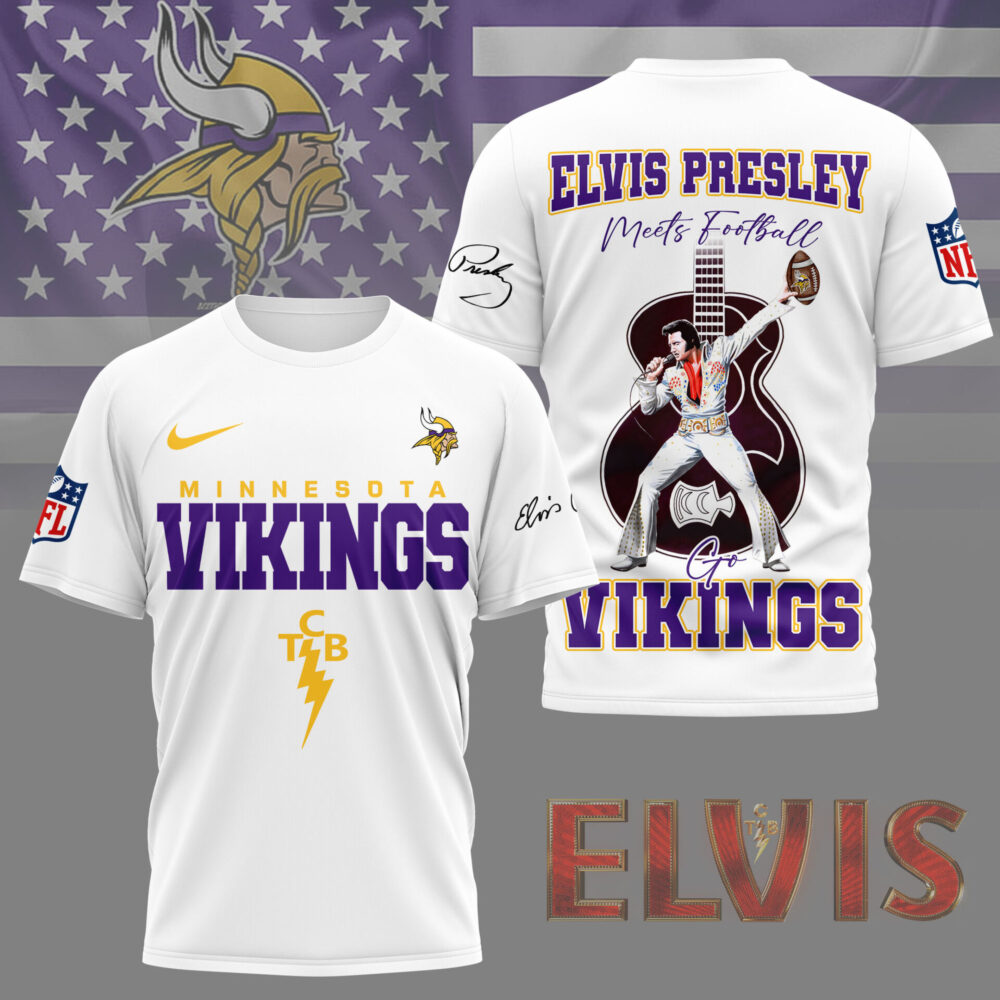 Minnesota Vikings | Premium NFL Elvis Presley Fan 3D Shirt NY