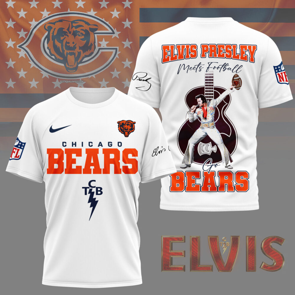Chicago Bears | Premium NFL Elvis Presley Fan 3D Shirt NY