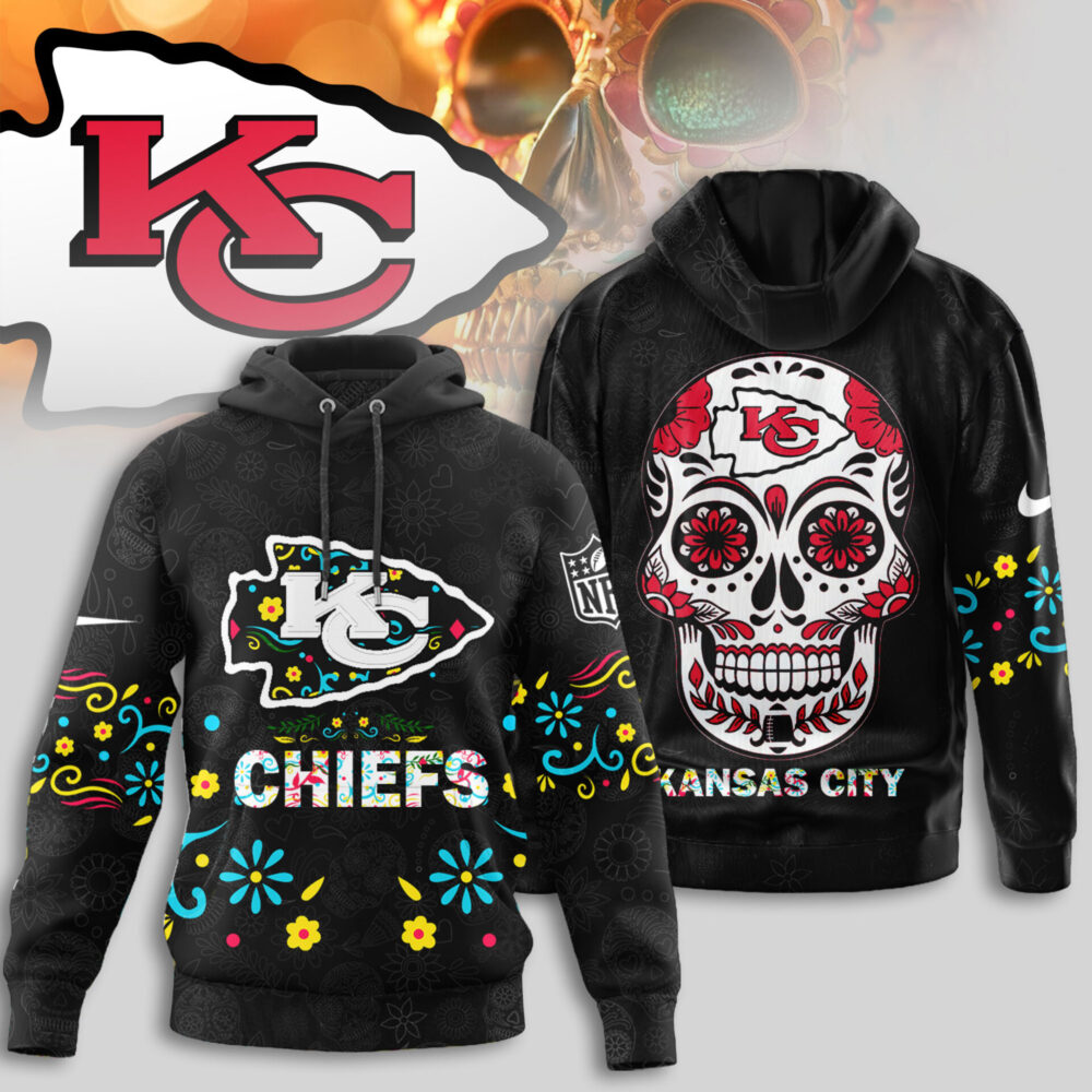 Kansas City Chiefs | Premium NFL Dia de los Muertos Limited Editions Hoodie