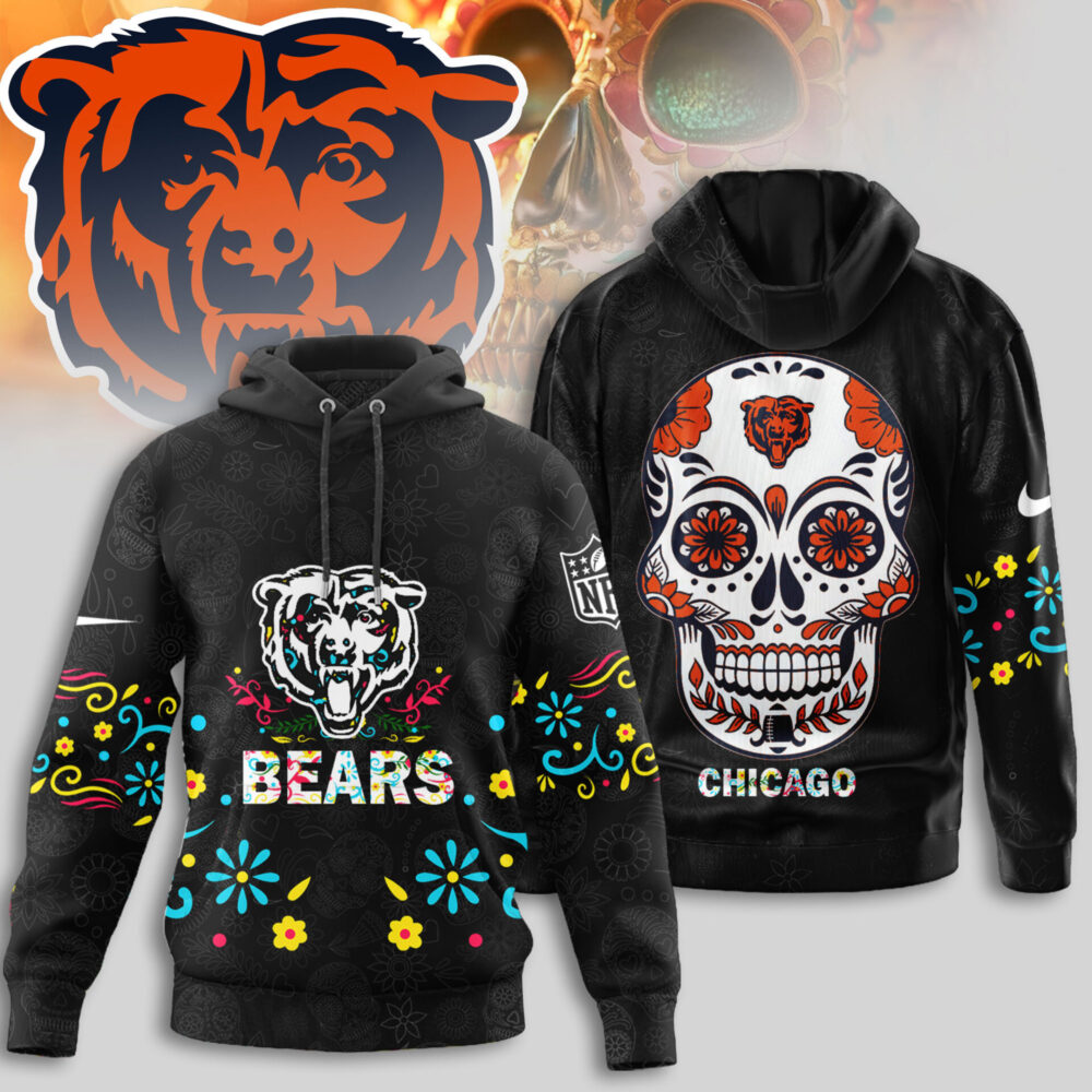 Chicago Bears | Premium NFL Dia de los Muertos Limited Editions Hoodie
