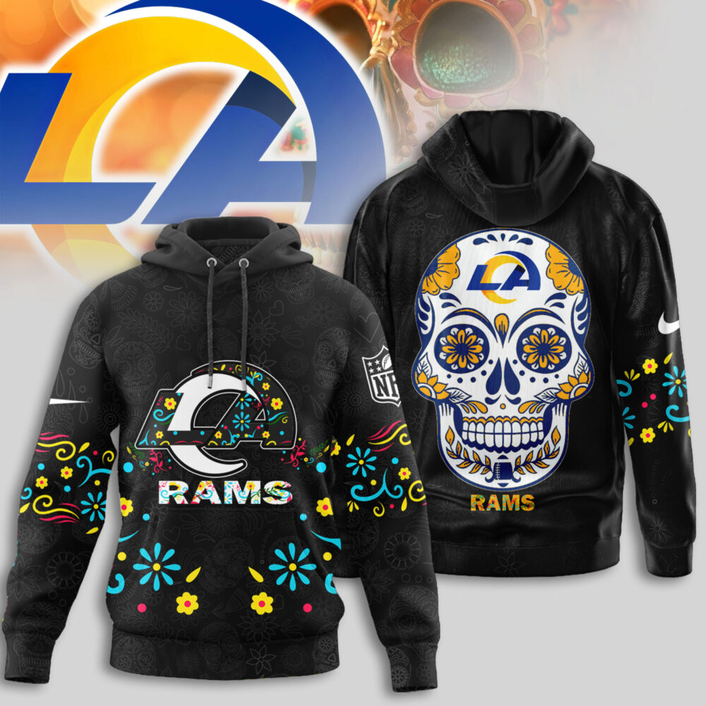 Los Angeles Rams | Premium NFL Dia de los Muertos Limited Editions Hoodie