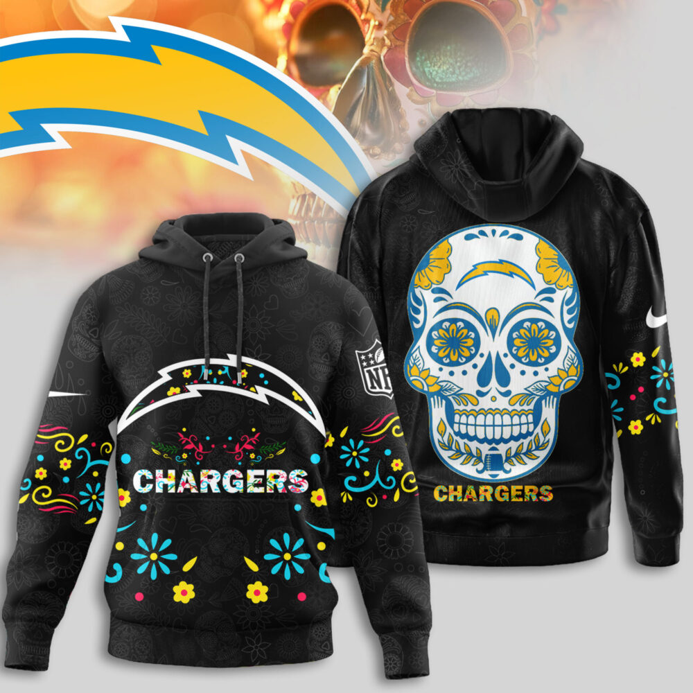 Los Angeles Chargers | Premium NFL Dia de los Muertos Limited Editions Hoodie