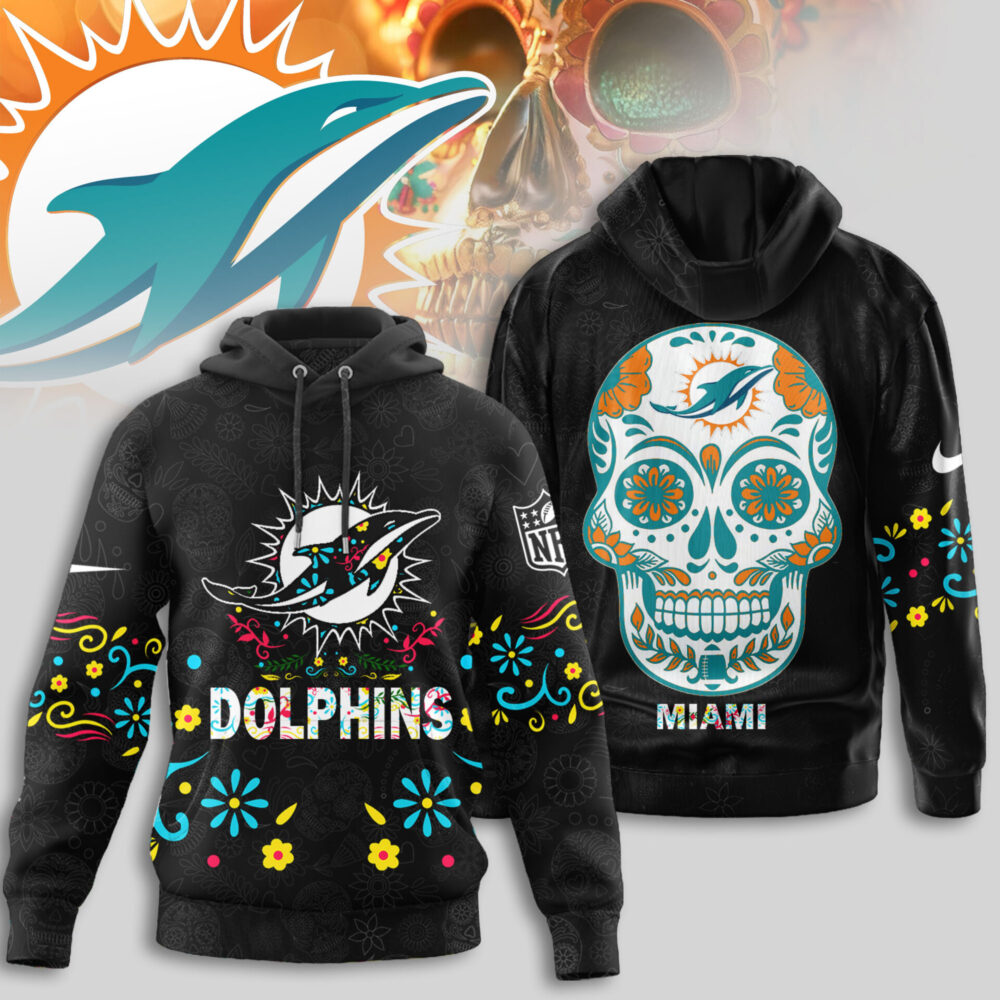 Miami Dolphins | Premium NFL Dia de los Muertos Limited Editions Hoodie