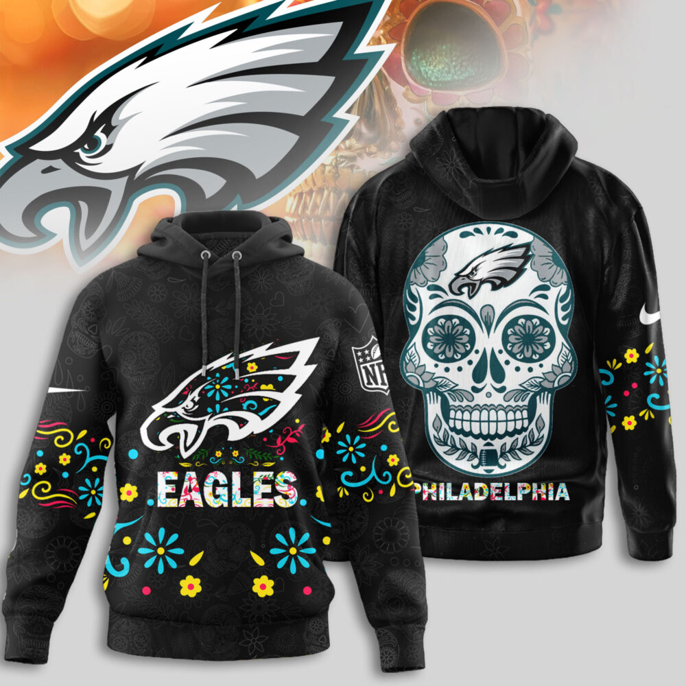 Philadelphia Eagles | Premium NFL Dia de los Muertos Limited Editions Hoodie