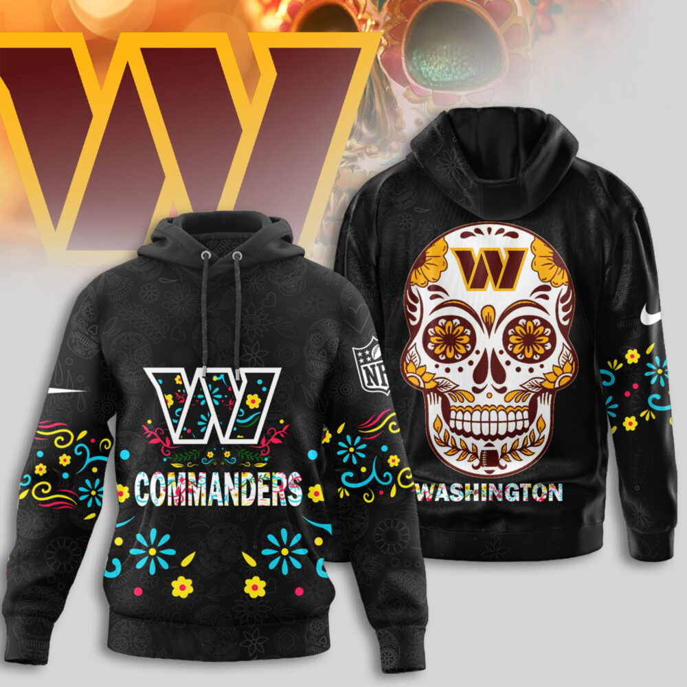 Washington Commanders | Premium NFL Dia de los Muertos Limited Editions Hoodie