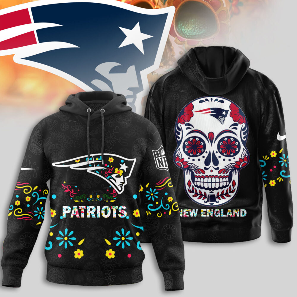 New England Patriots | Premium NFL Dia de los Muertos Limited Editions Hoodie