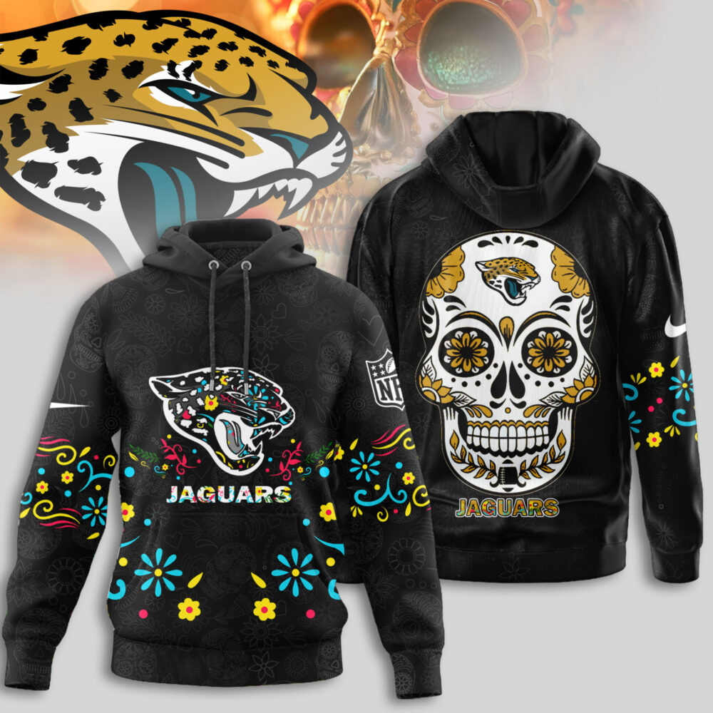 Jacksonville Jaguars | Premium NFL Dia de los Muertos Limited Editions Hoodie