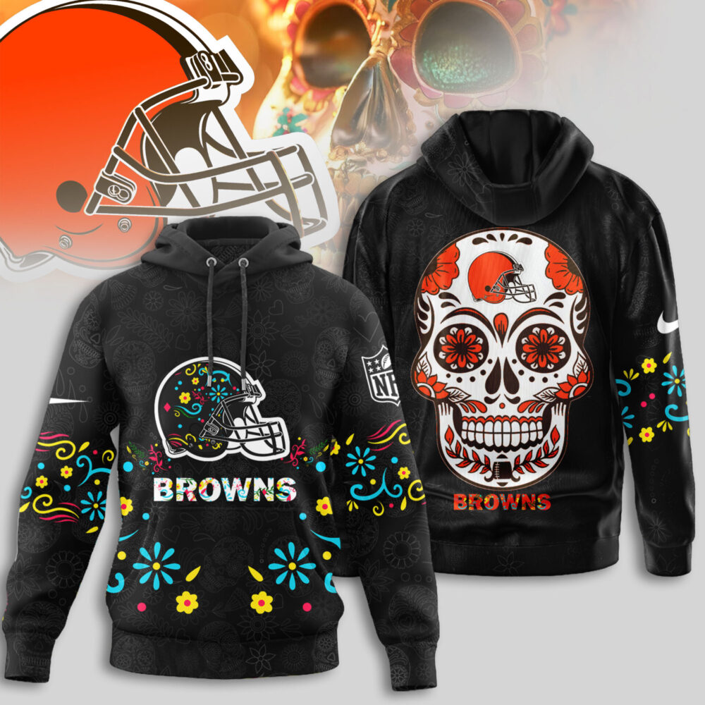 Cleveland Browns | Premium NFL Dia de los Muertos Limited Editions Hoodie