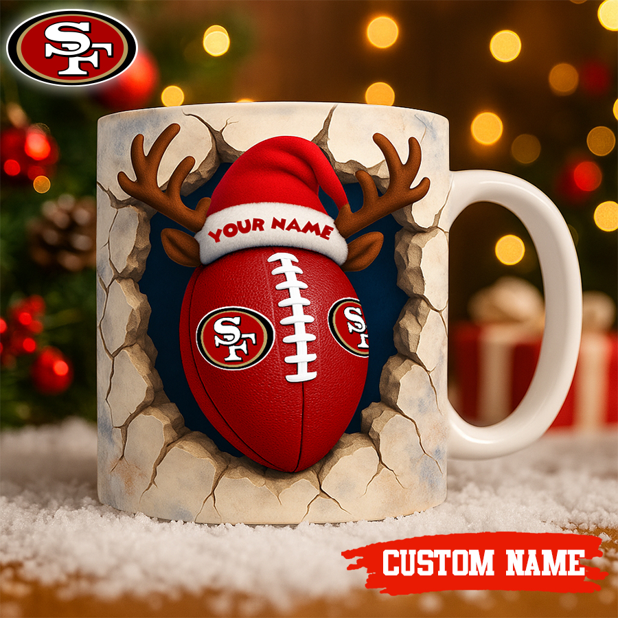 San Francisco 49ers | Premium NFL Christmas Football Ceramic Mug HI