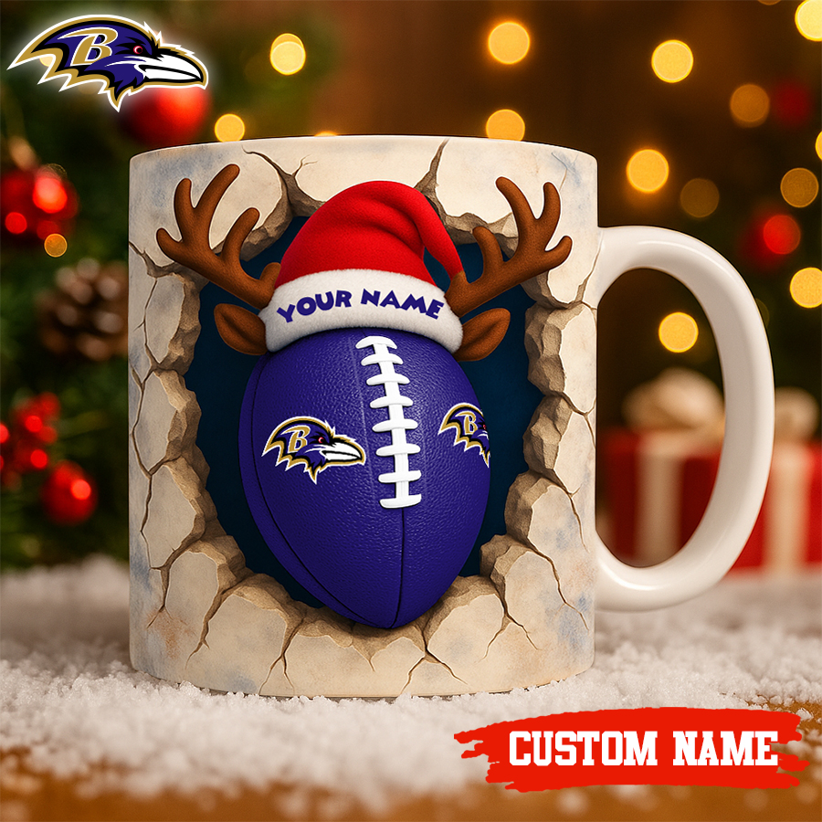 Baltimore Ravens | Premium NFL Christmas Football Ceramic Mug HI