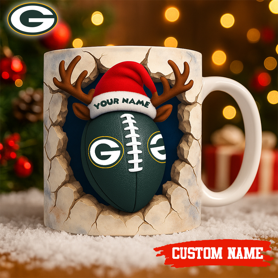 Green Bay Packers | Premium NFL Christmas Football Ceramic Mug HI