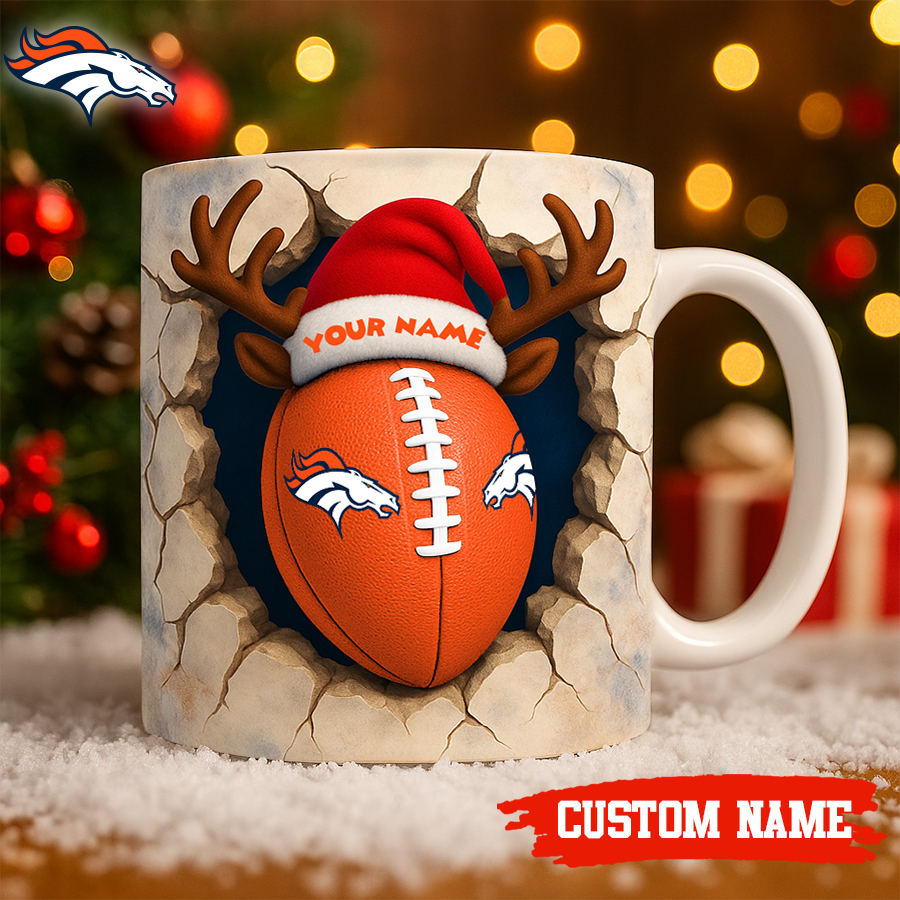 Denver Broncos | Premium NFL Christmas Football Ceramic Mug HI