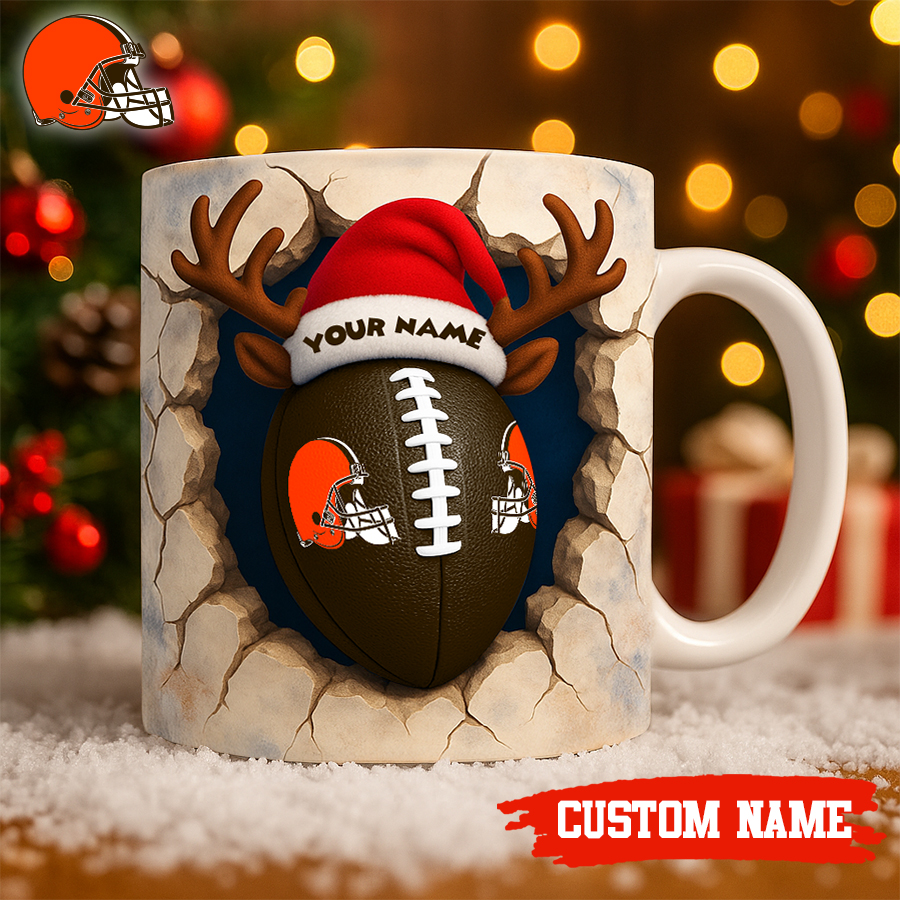 Cleveland Browns | Premium NFL Christmas Football Ceramic Mug HI