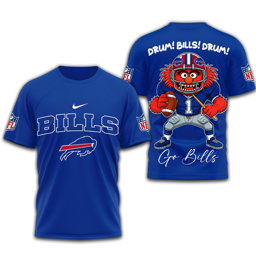 Buffalo Bills | Premium NFL Animal The Drummer 3D Shirt TD