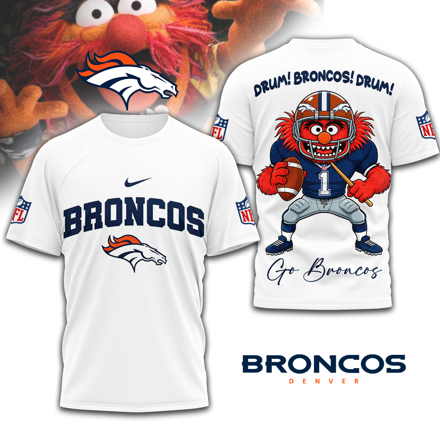 Denver Broncos | Premium NFL Animal The Drummer 3D Shirt TD