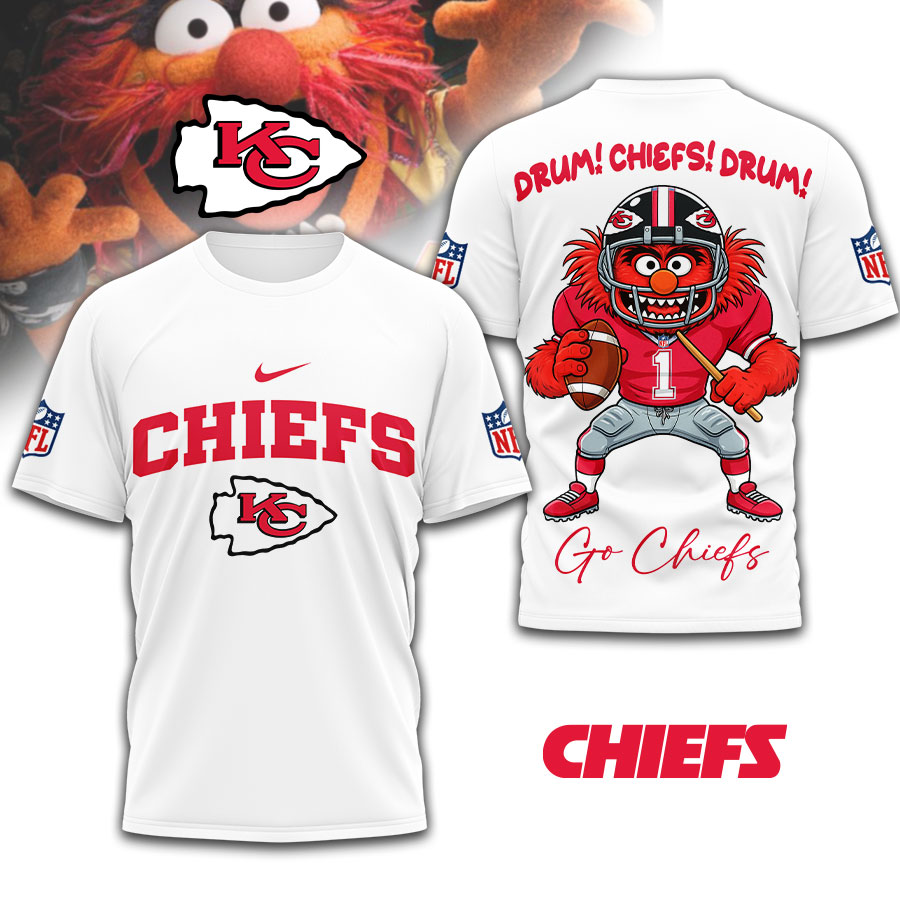 Kansas City Chiefs | Premium NFL Animal The Drummer 3D Shirt TD