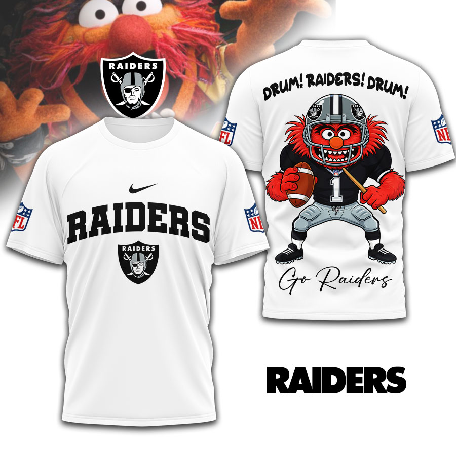 Las Vegas Raiders | Premium NFL Animal The Drummer 3D Shirt TD
