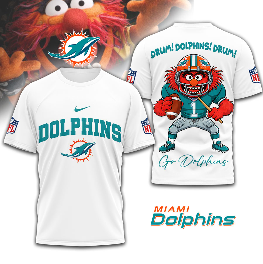 Miami Dolphins | Premium NFL Animal The Drummer 3D Shirt TD