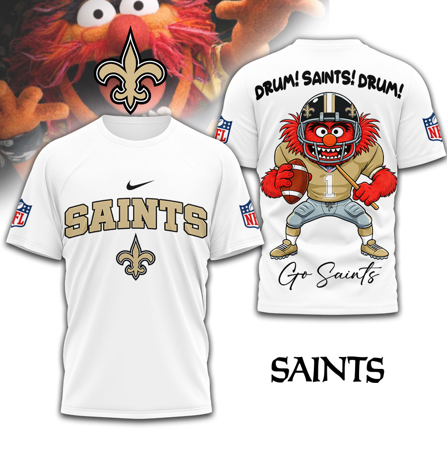 New Orleans Saints | Premium NFL Animal The Drummer 3D Shirt TD