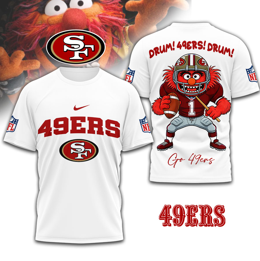 San Francisco 49ers | Premium NFL Animal The Drummer 3D Shirt TD