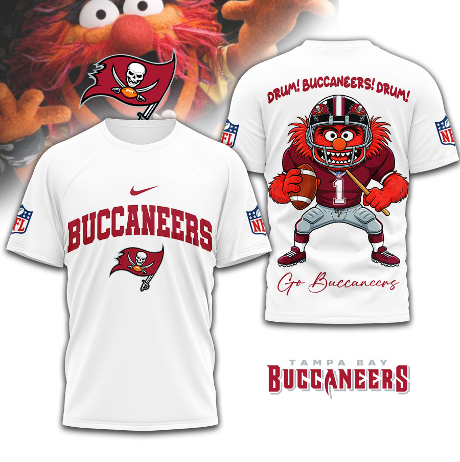 Tampa Bay Buccaneers | Premium NFL Animal The Drummer 3D Shirt TD