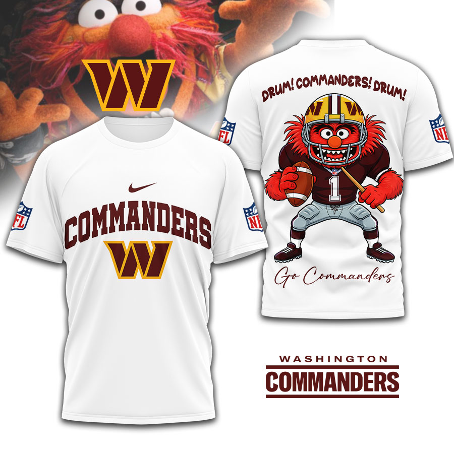 Washington Commanders | Premium NFL Animal The Drummer 3D Shirt TD