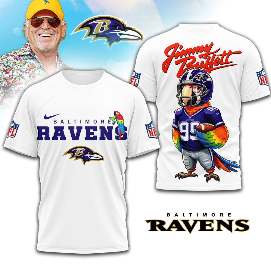 Baltimore Ravens | Premium NFL Jimmy Buffett 3D Shirt TD