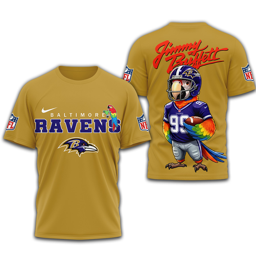 Baltimore Ravens | Premium NFL Jimmy Buffett 3D Shirt TD