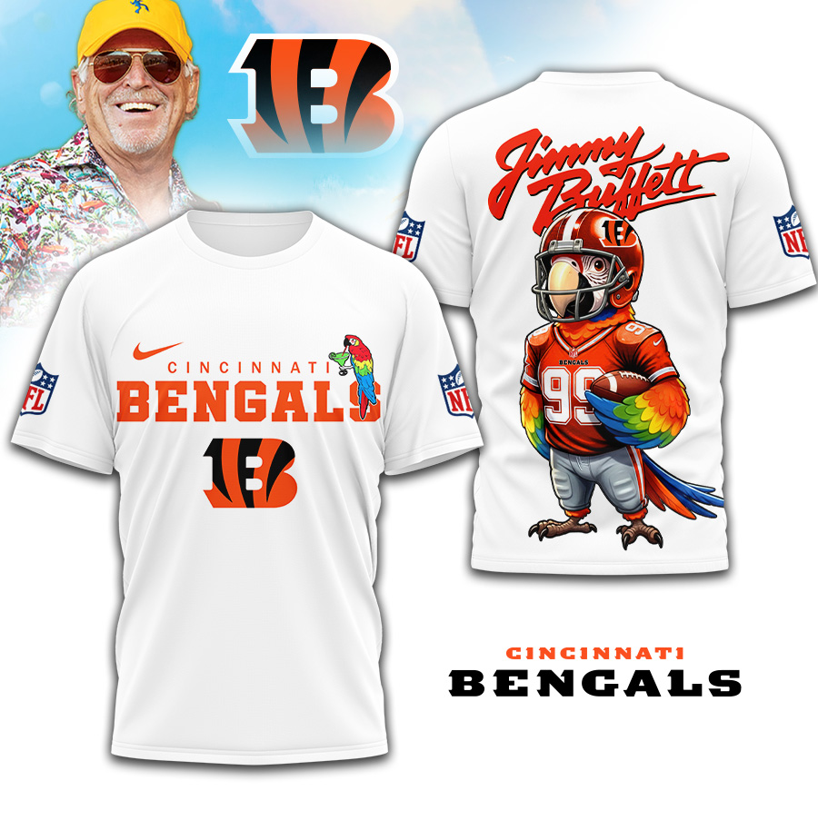 Cincinnati Bengals | Premium NFL Jimmy Buffett 3D Shirt TD