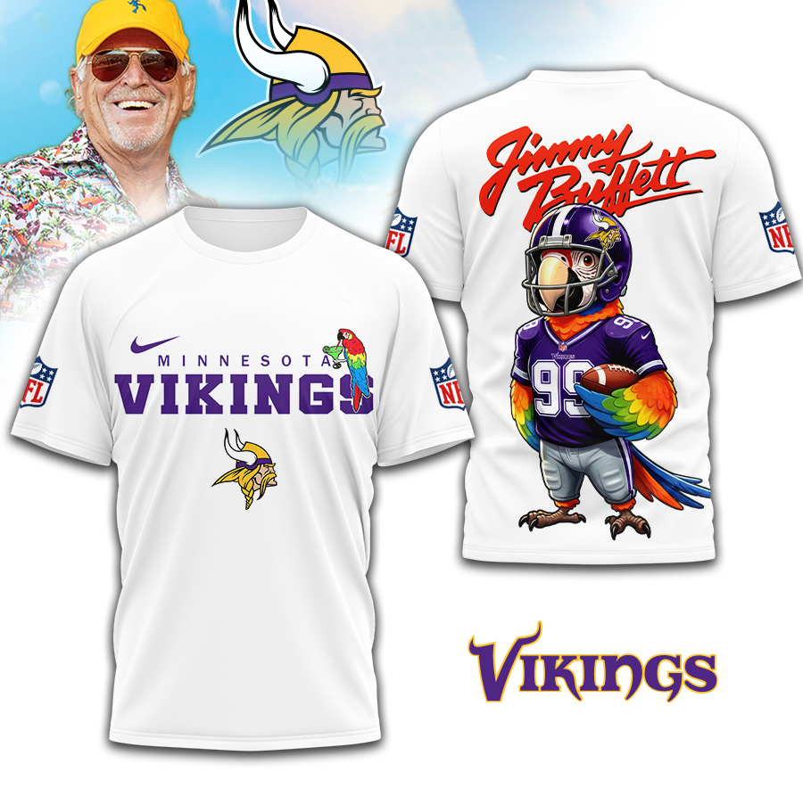 Minnesota Vikings | Premium NFL Jimmy Buffett 3D Shirt TD