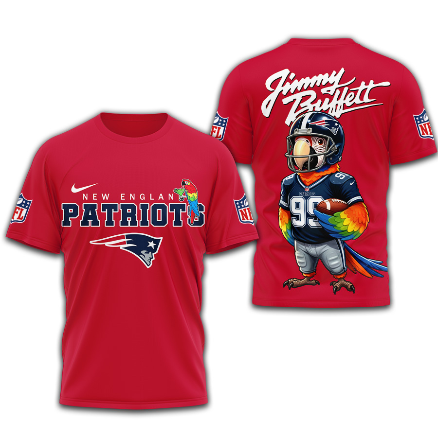 New England Patriots | Premium NFL Jimmy Buffett 3D Shirt TD