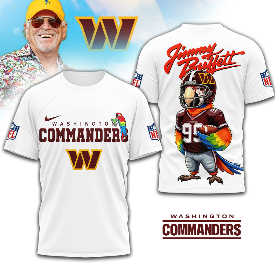 Washington Commanders | Premium NFL Jimmy Buffett 3D Shirt TD