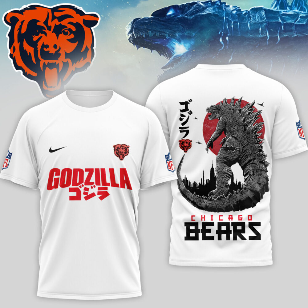 Chicago Bears | Premium NFL Godzilla 3D Shirt TD