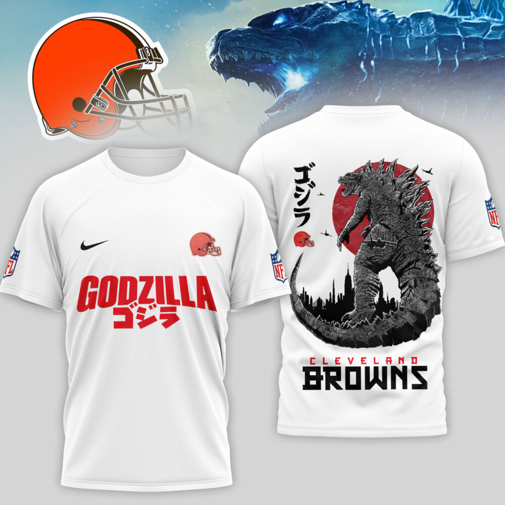 Cleveland Browns | Premium NFL Godzilla 3D Shirt TD