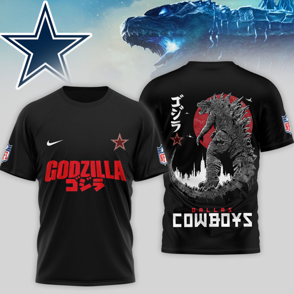 Dallas Cowboys | Premium NFL Godzilla 3D Shirt TD