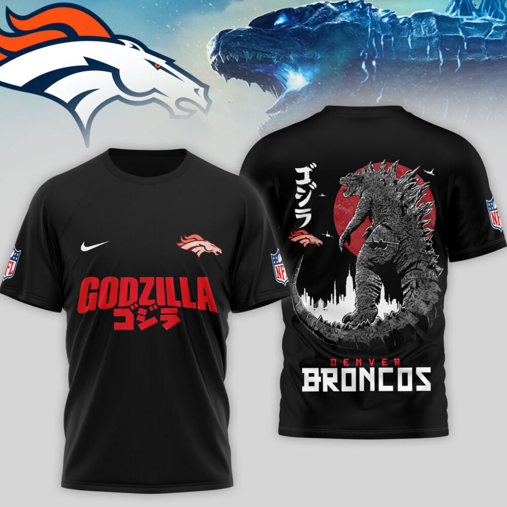 Denver Broncos | Premium NFL Godzilla 3D Shirt TD