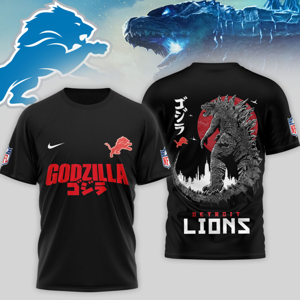 Detroit Lions | Premium NFL Godzilla 3D Shirt TD