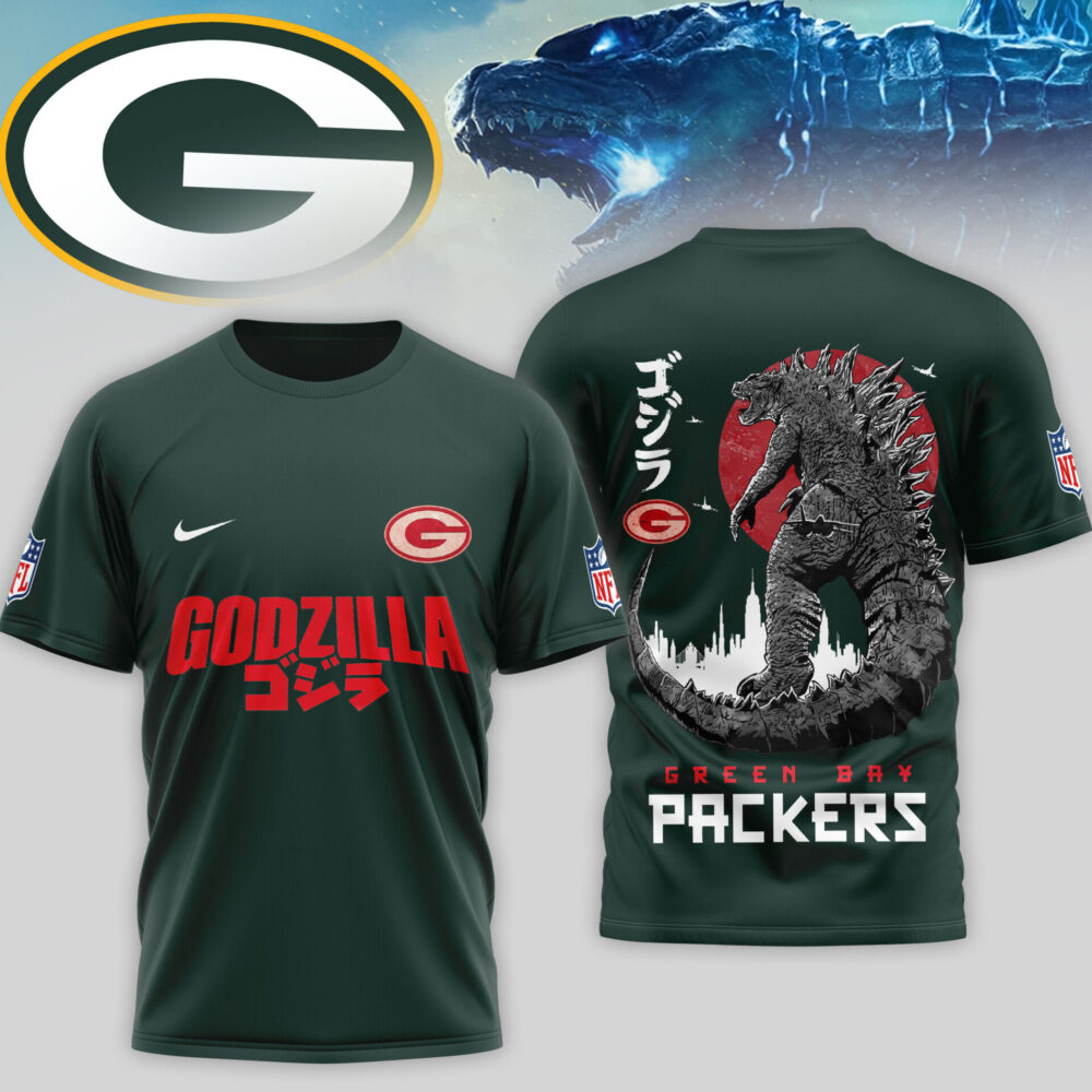 Green Bay Packers | Premium NFL Godzilla 3D Shirt TD