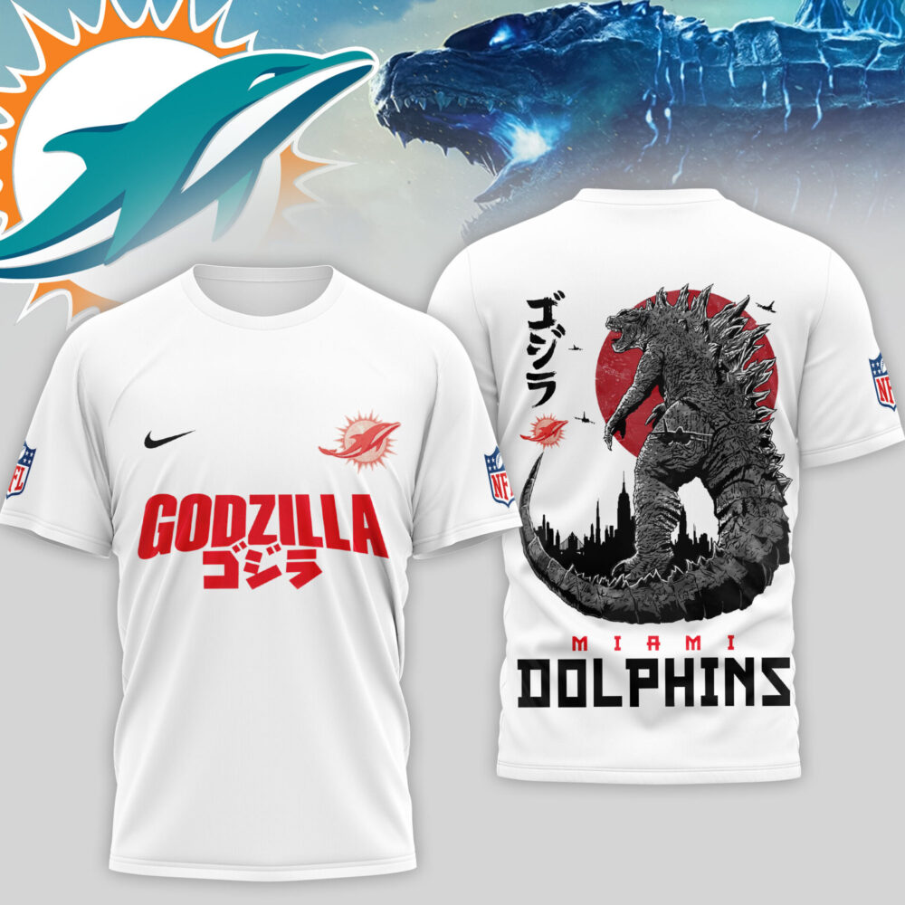 Miami Dolphins | Premium NFL Godzilla 3D Shirt TD
