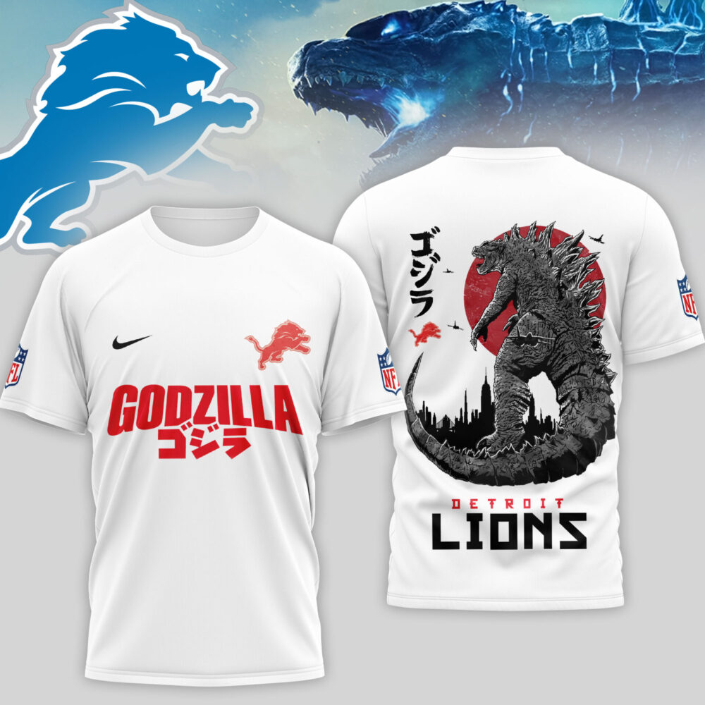 Detroit Lions | Premium NFL Godzilla 3D Shirt TD