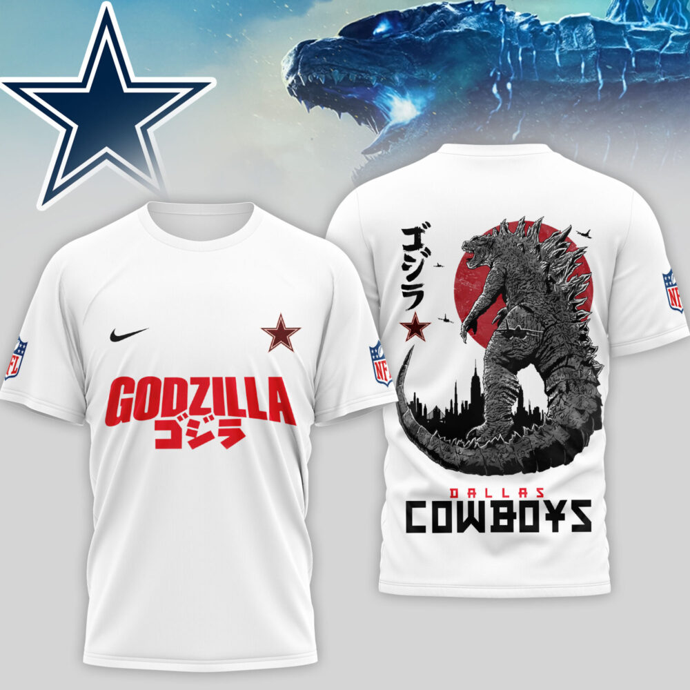 Dallas Cowboys | Premium NFL Godzilla 3D Shirt TD