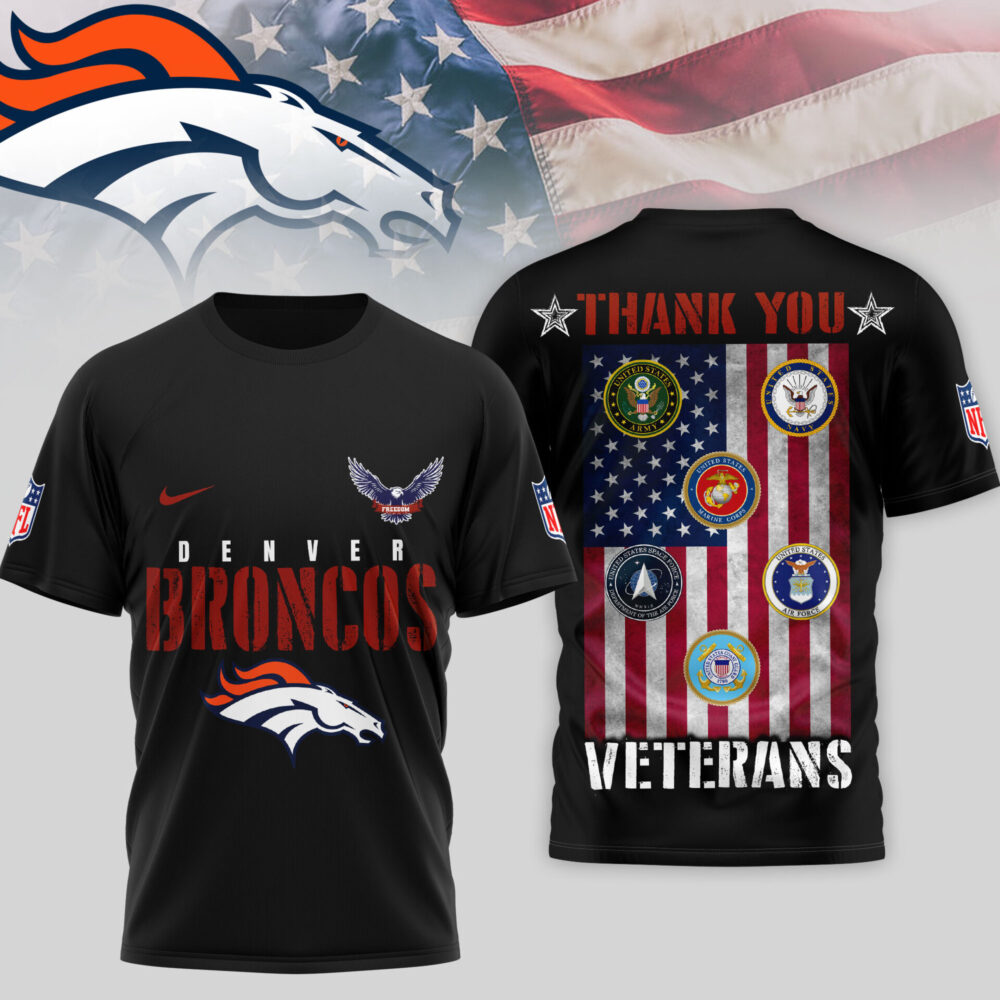 Denver Broncos | Premium NFL Thank You Veterans 3D Shirt TD