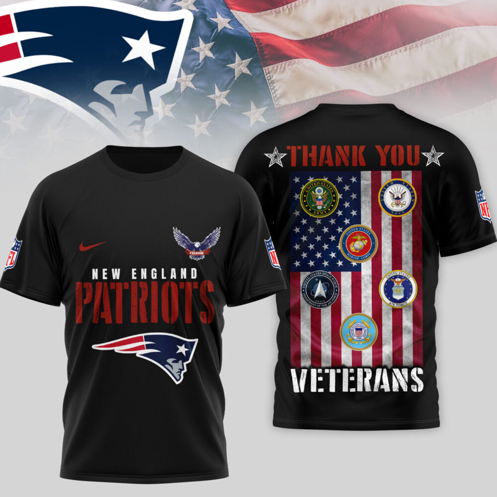 New England Patriots | Premium NFL Thank You Veterans 3D Shirt TD