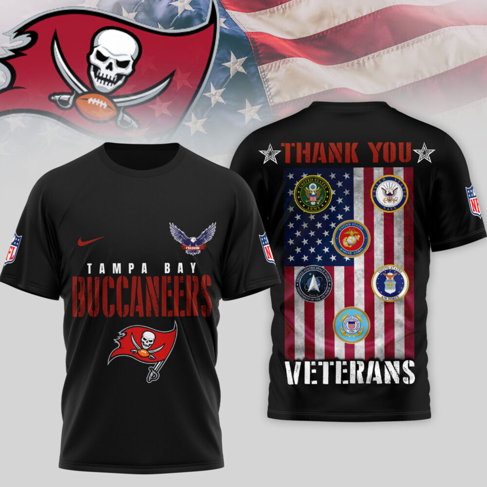 Tampa Bay Buccaneers | Premium NFL Thank You Veterans 3D Shirt TD