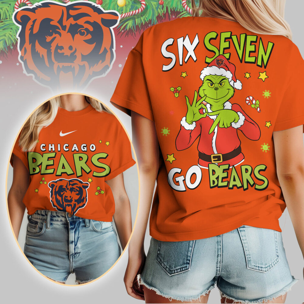 Chicago Bears | Premium NFL Grinch Six Seven Women Shirt TD
