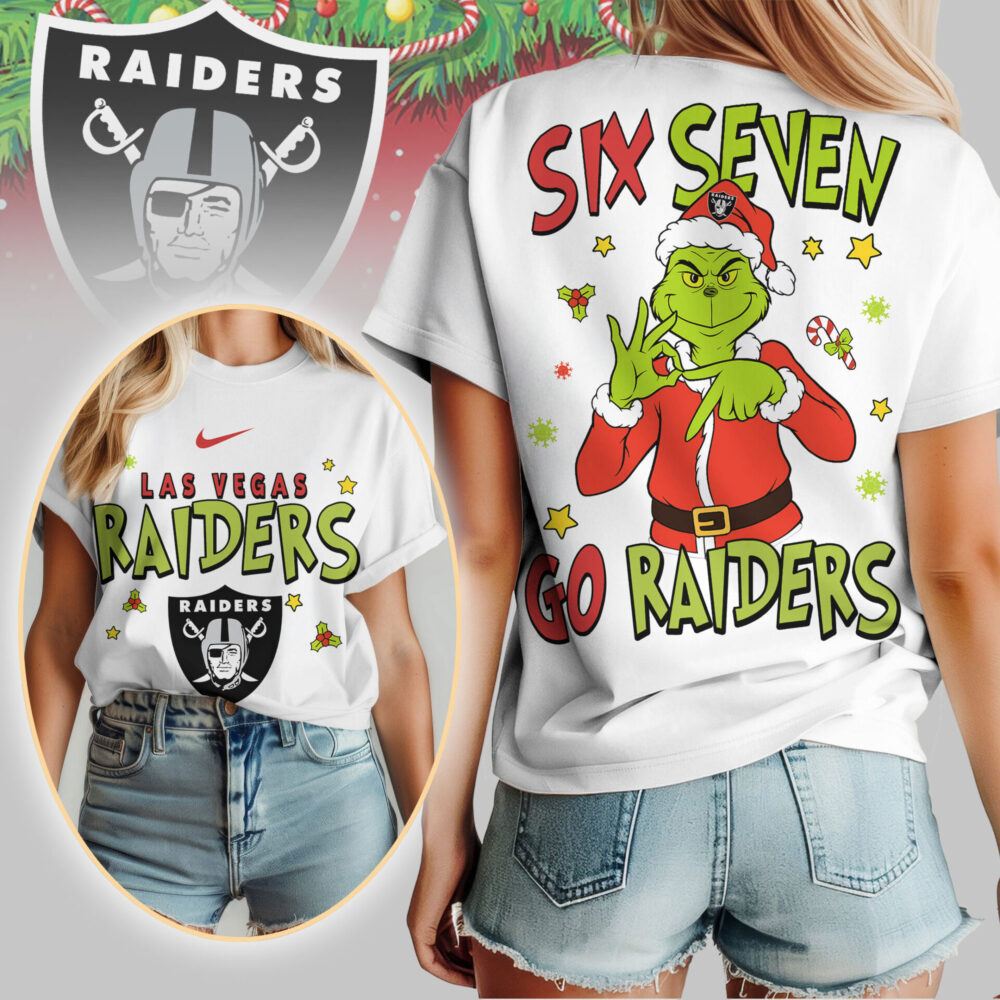 Las Vegas Raiders | Premium NFL Grinch Six Seven Women Shirt TD