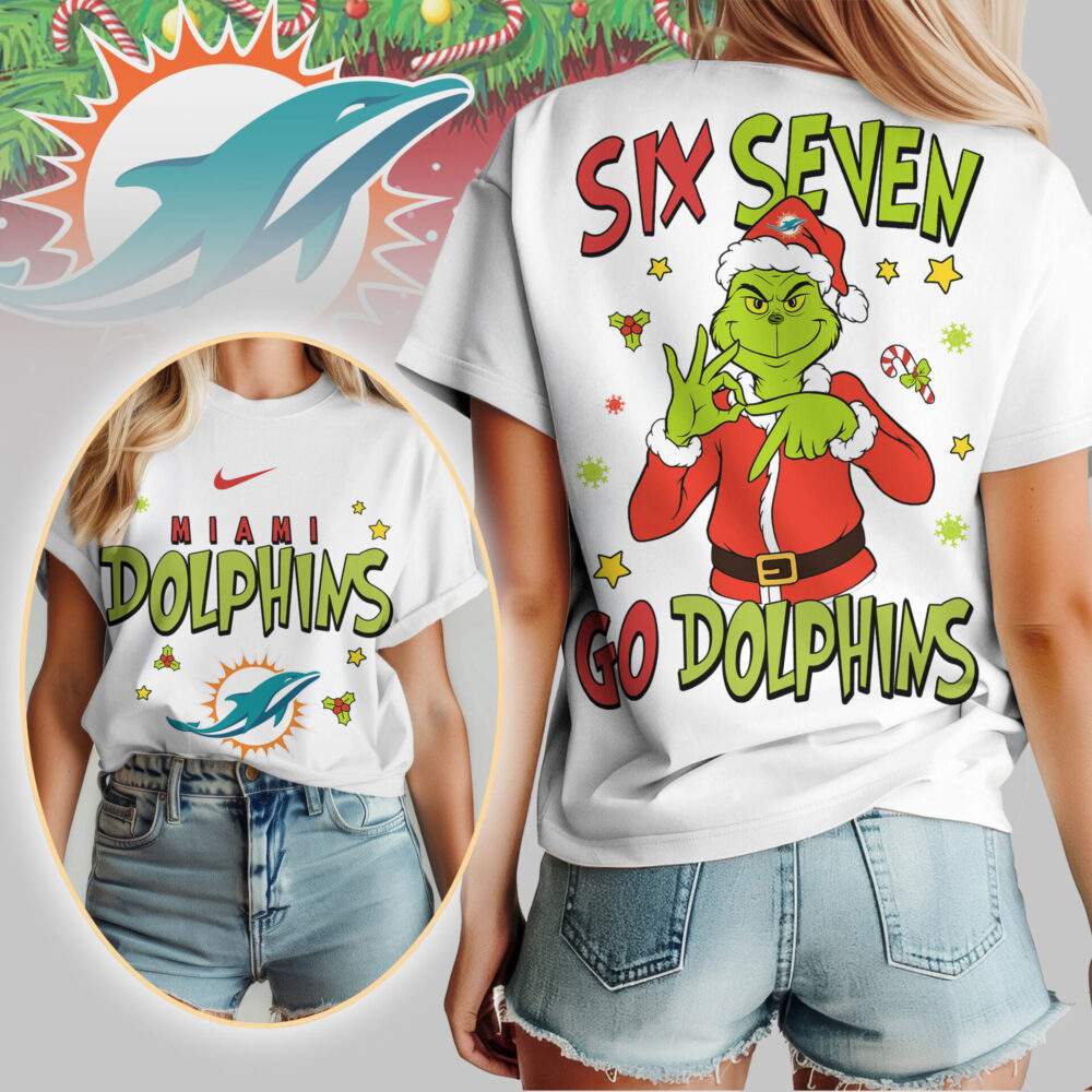 Miami Dolphins | Premium NFL Grinch Six Seven Women Shirt TD