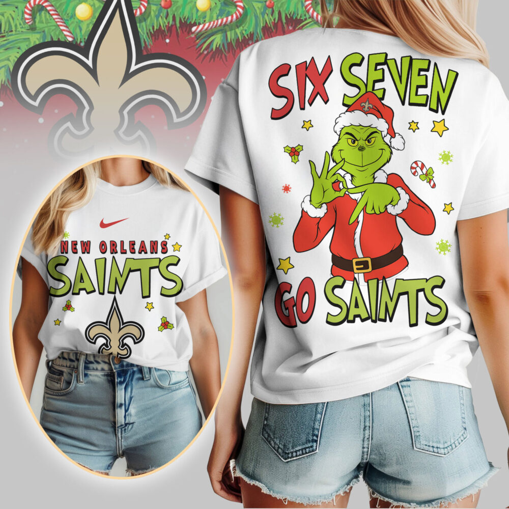 New Orleans Saints | Premium NFL Grinch Six Seven Women Shirt TD